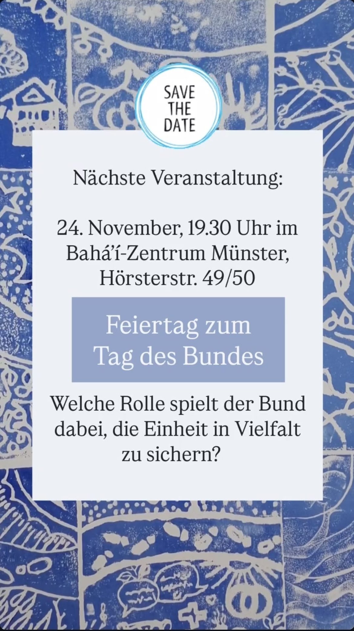 Interreligiöse Friedensandacht für Einheit unter den Menschen