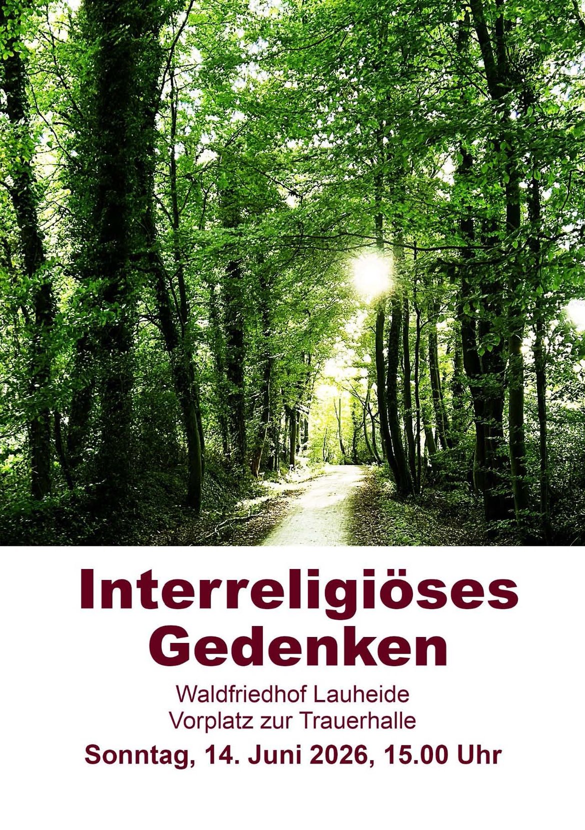 Interreligiöse Friedensandacht für Einheit unter den Menschen